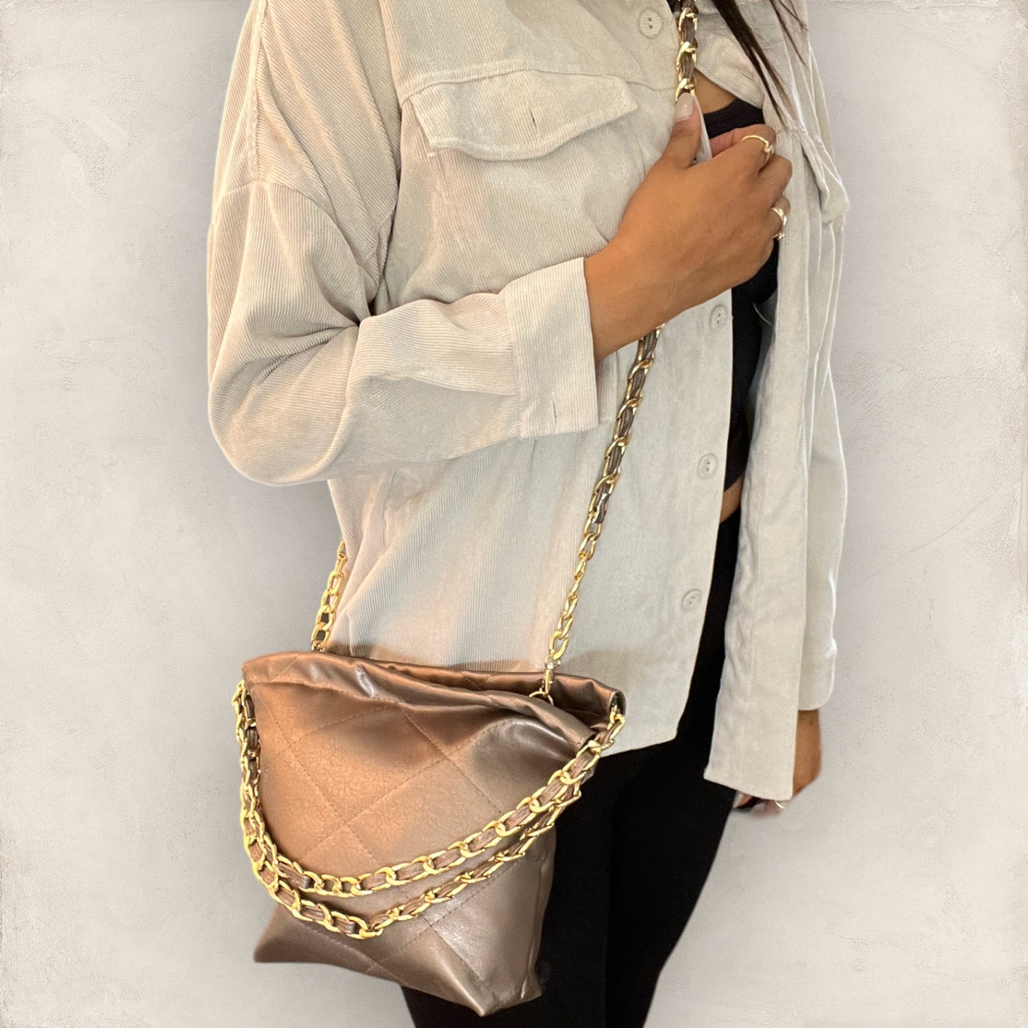 Bolsa Yamil mini Bronce
