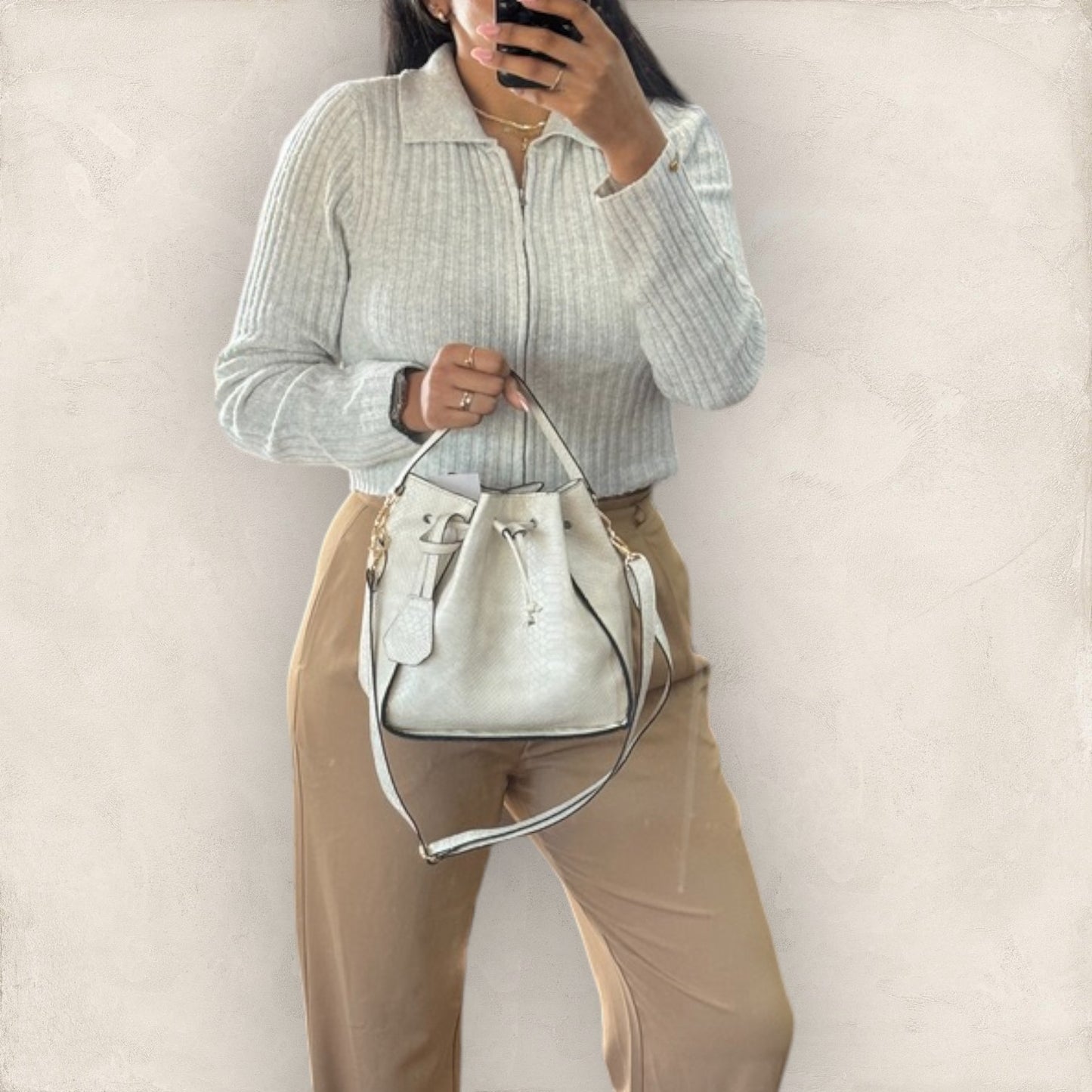 Bolsa bucket Perla Croc