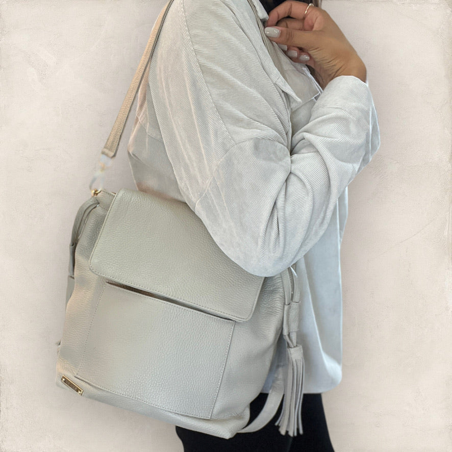 Bolsa Sasil Piel Perla