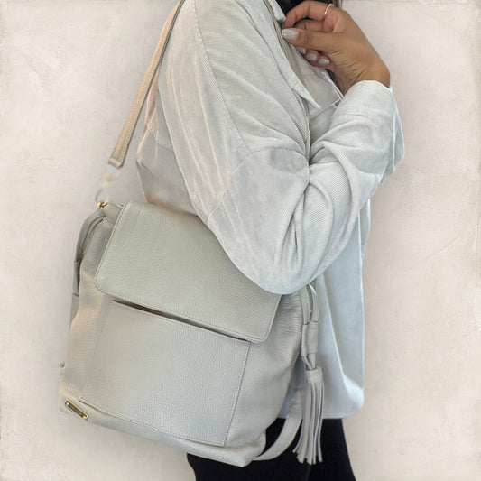 Bolsa Sasil Piel Perla