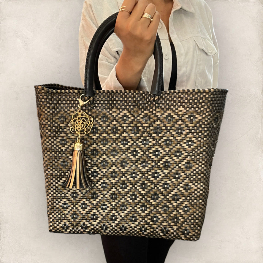 Bolsa modelo Zalia Dorado/Negro