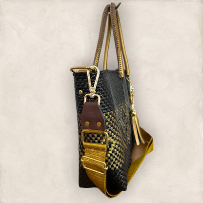 Bolsa Tonalli Negra con Dorado