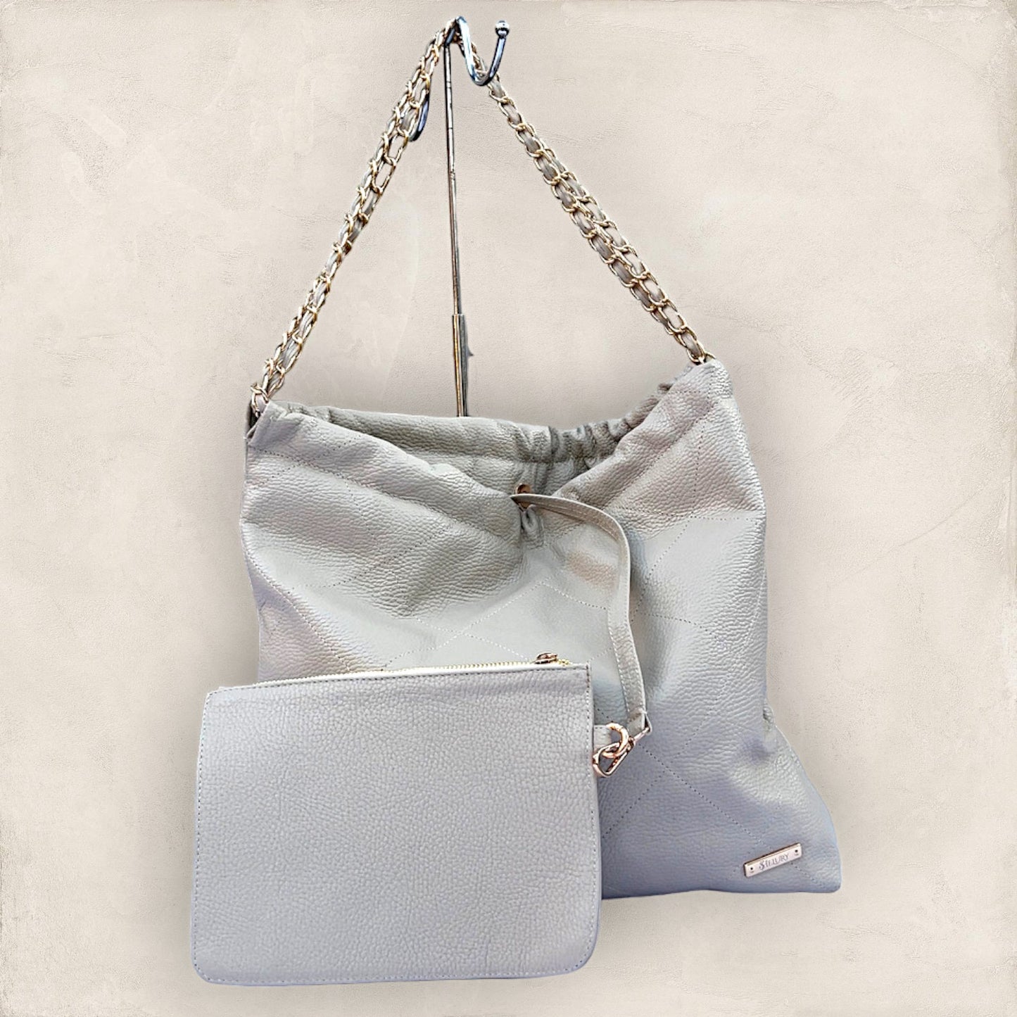 Bolsa Yamil Piel Perla