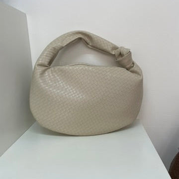 Bolsa Hobo Trenzada Latte