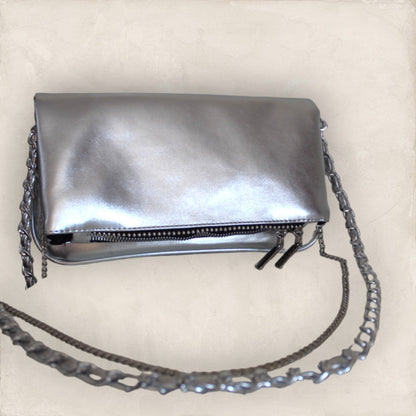 Bolsa Aruma Plateado Cadena Plata