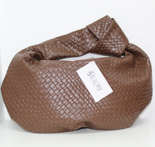Bolsa Hobo Trenzada Café