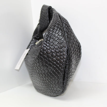 Bolsa Hobo Trenzada Negra
