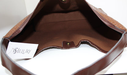 Bolsa Shopper Trenzada en Color Café Chocolate