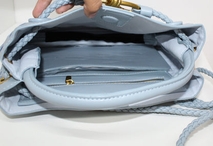 Bolso trenzado azul