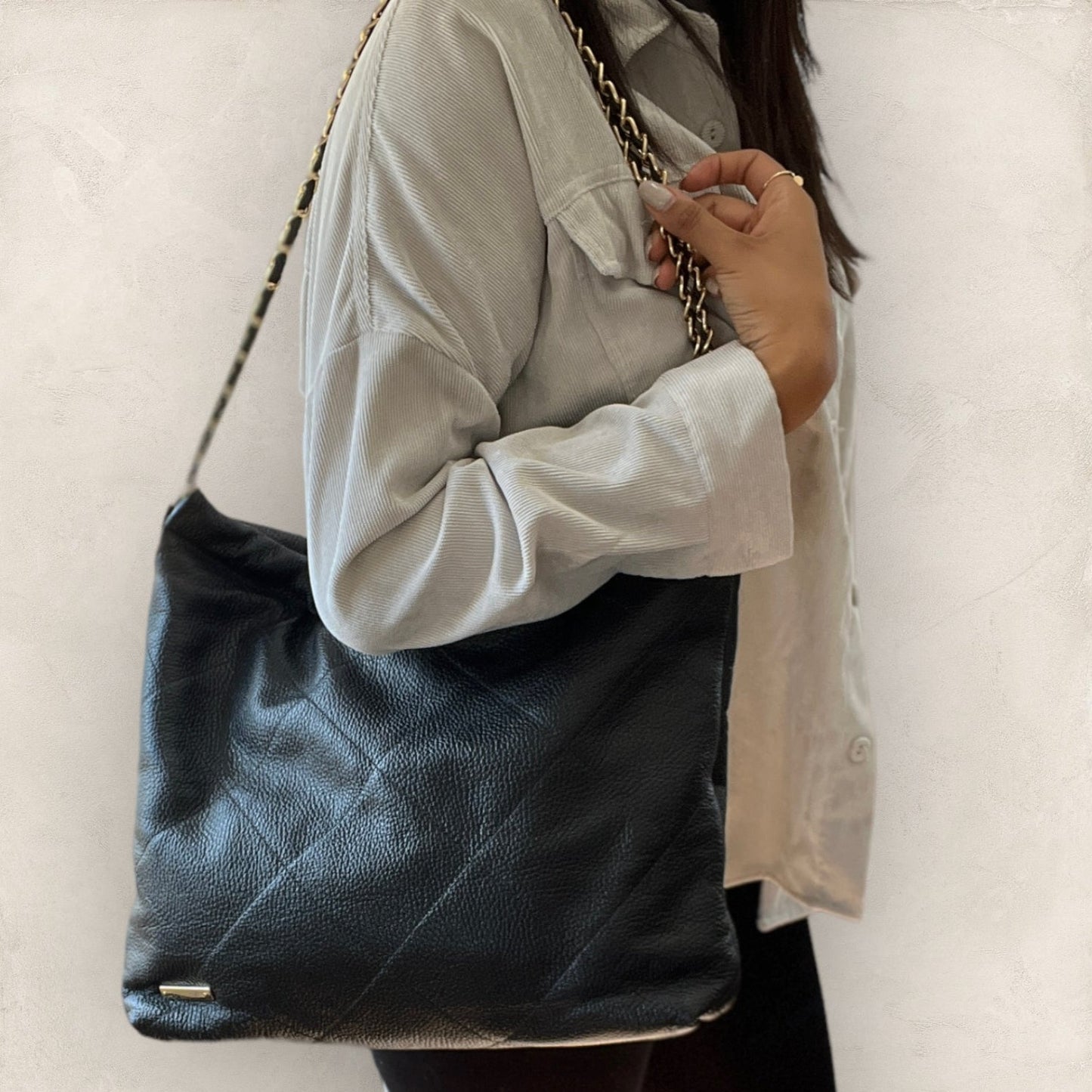 Bolsa Yamil Piel Negro