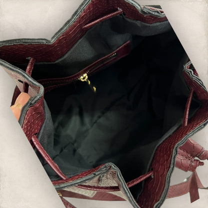 Bolsa bucket Vino Croc