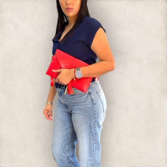 Bolsa Clutch Rojo