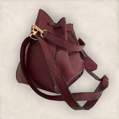 Bolsa bucket Vino Croc