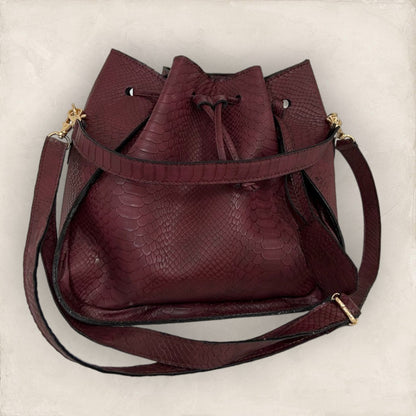 Bolsa bucket Vino Croc