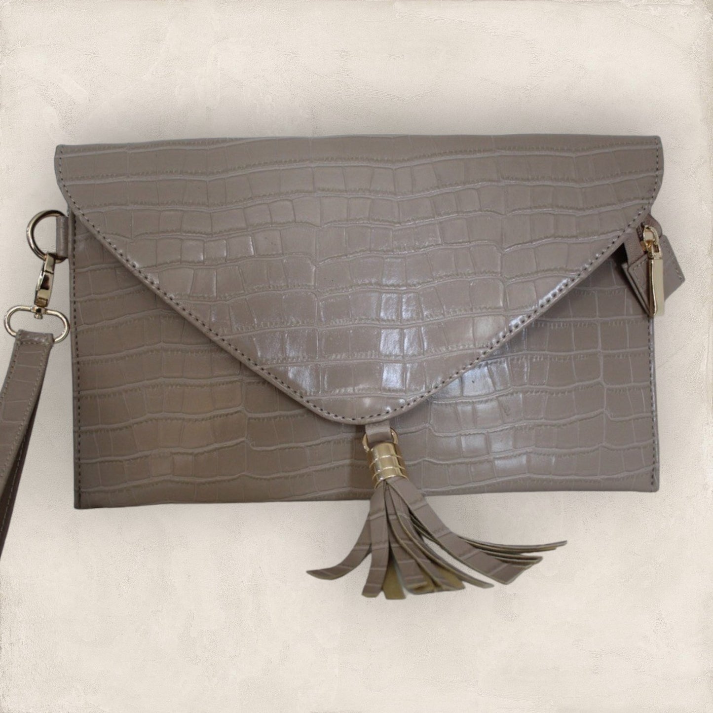 Bolsa Clutch Beige